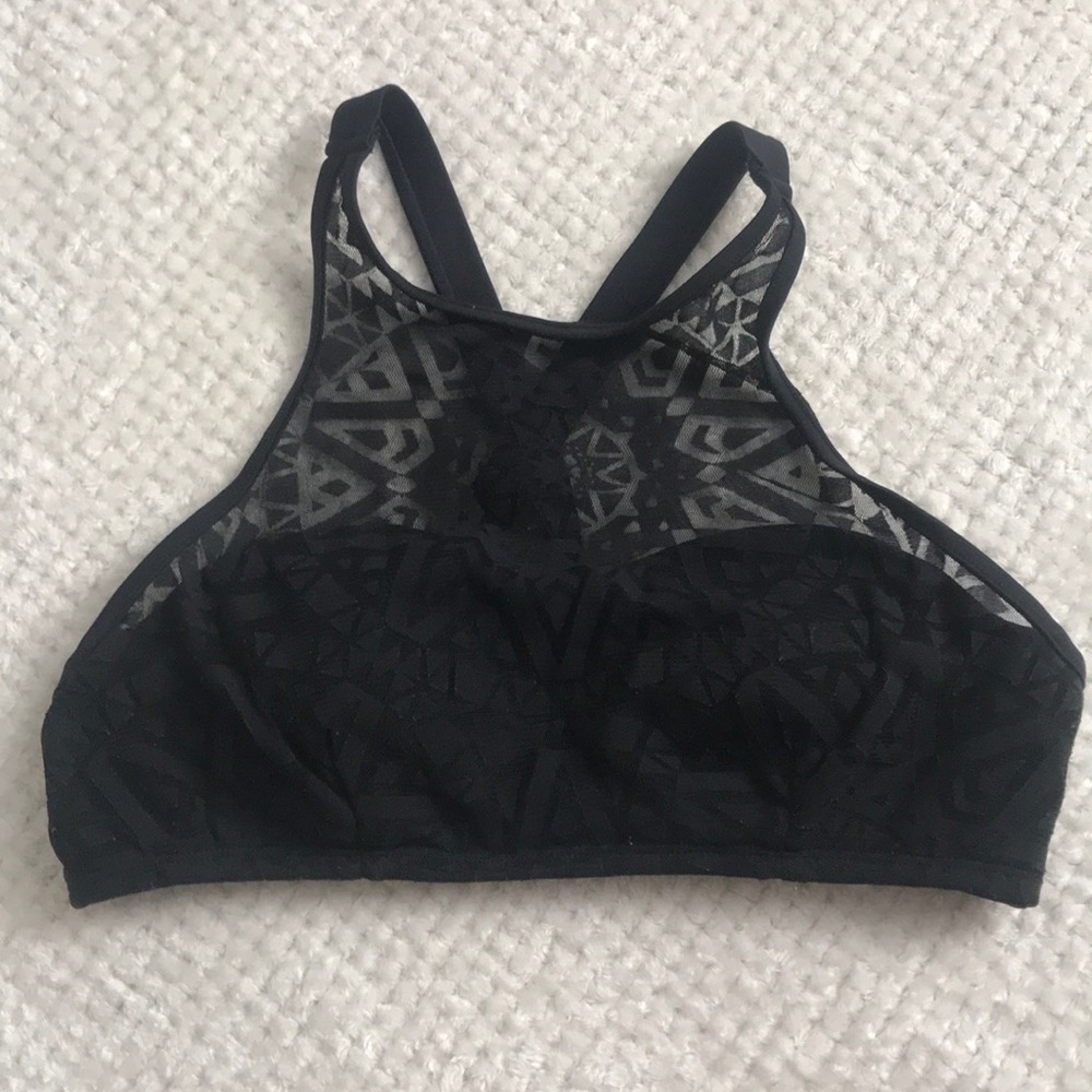 Target High Beck mesh Criss cross bikini top